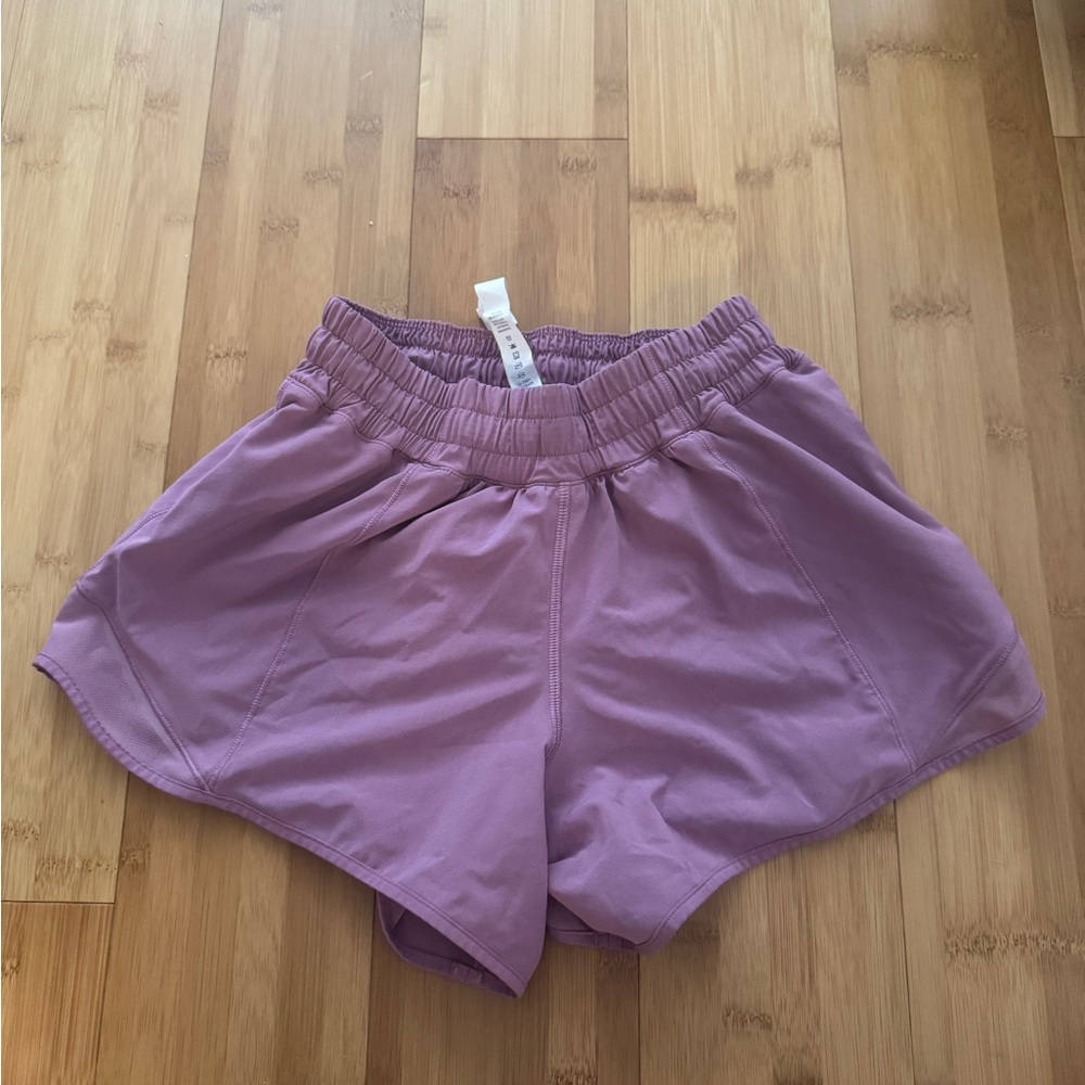 Women's Lululemon Mauve Running Shorts - 3inch - size 4 tall